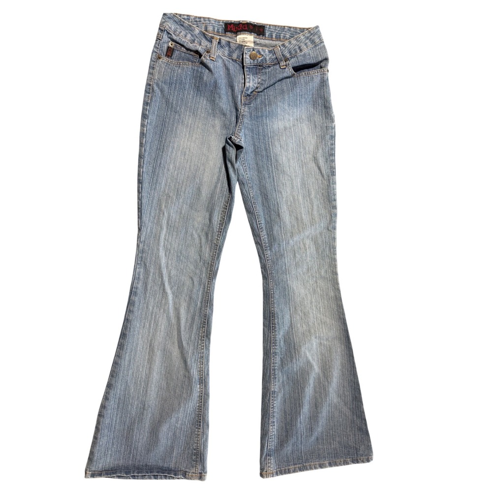 Mudd Jeans Women's Light Wash Flare Leg Denim Pants Size 5